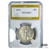1943 Standing Liberty Half Dollar PGA MS67