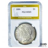 1886 Morgan Silver Dollar PGA MS65
