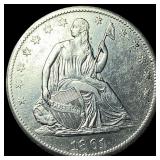 1861-S Silver Seated Liberty Half Dollar UNCIRCULA