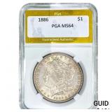 1886 Morgan Silver Dollar PGA MS64