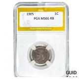 1905 Indian Head Cent PGA MS66 RB