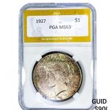 1927 Silver Peace Dollar PGA MS63