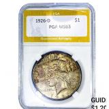 1926-D Silver Peace Dollar PGA MS63