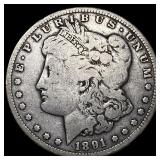 1891-CC Silver Morgan Dollar LIGHTLY CIRCULATED