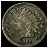 1863 Indian Head Cent NEARLY UNCIRCULATED