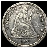 1861 Seated Liberty Quarter CLOSELY UNCIRCULATED