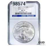 2010 Silver Eagle NGC MS70