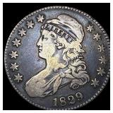 1829 Capped Bust Half Dollar NEARLY UNCIRCULATED