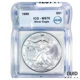 1999 Silver Eagle ICG MS70