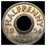 1954 Fiji Halfpenny UNCIRCULATED