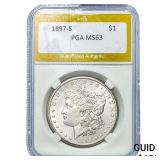 1897-S Morgan Silver Dollar PGA MS63