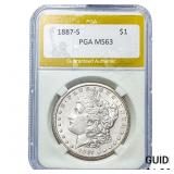 1887-S Morgan Silver Dollar PGA MS63