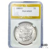 1889-S Morgan Silver Dollar PGA MS63