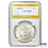 1878-S Morgan Silver Dollar PGA MS66