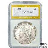 1921 Morgan Silver Dollar PGA MS65