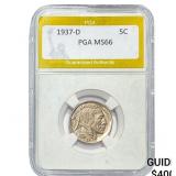 1937-D Buffalo Nickel PGA MS66