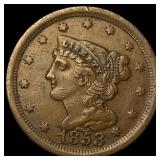 1853 RB Braided Hair Half Cent CHOICE AU