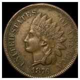 1876 BN Indian Head Cent CLOSELY UNCIRCULATED