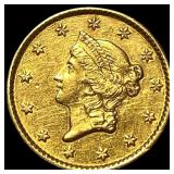 1853 Gold $1 Liberty Head Type 1 CHOICE AU