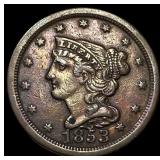 1853 RB Braided Hair Half Cent UNCIRCULATED