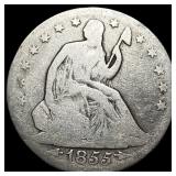 1855-O Silver Seated Liberty Half Dollar NICELY CI