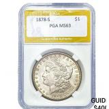1878-S Morgan Silver Dollar PGA MS63