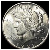 1922-D Silver Peace Dollar CHOICE BU