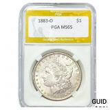 1883-O Morgan Silver Dollar PGA MS65