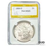 1884-O Morgan Silver Dollar PGA MS65