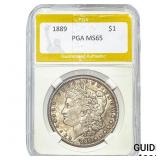 1889 Morgan Silver Dollar PGA MS65