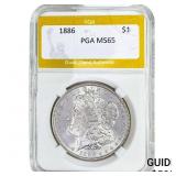 1886 Morgan Silver Dollar PGA MS65