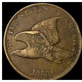 1858 Flying Eagle Cent NEARLY UNCIRCULATED
