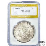 1882-CC Morgan Silver Dollar PGA MS63