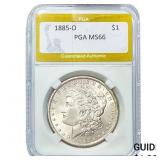 1885-O Morgan Silver Dollar PGA MS66