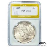 1923 Silver Peace Dollar PGA MS65