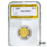 1902 $2.50 Gold Quarter Eagle PGA MS66+