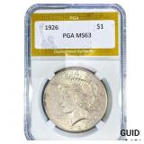 1926 Silver Peace Dollar PGA MS63