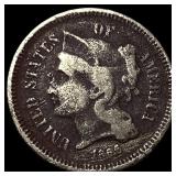 1855 Nickel Three-Cent Piece LIGHTLY CIRCULATED