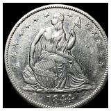 1844 Silver Half Dollar CLOSELY UNCIRCULATED