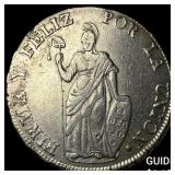 1833 BoAr Peru Silver 8 Real "Cuzco"