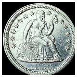1850 Silver Seated Liberty Dime UNCIRCULATED