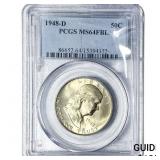 1948-D Franklin Half Dollar PCGS MS64 FBL