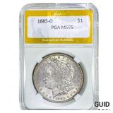 1885-O Morgan Silver Dollar PGA MS65