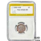 1909 Wheat Cent PGA MS66 BN VDB