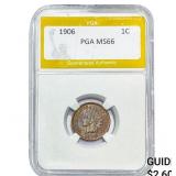 1906 Indian Head Cent PGA MS66