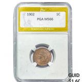1902 Indian Head Cent PGA MS66