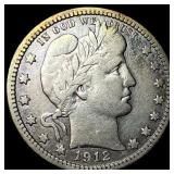 1912 Barber Silver Quarter LIGHTLY CIRCULATED
