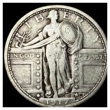 1917-S Type 1 Silver Standing Liberty Quarter  LI