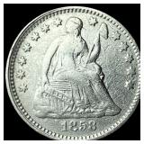 1858 Seated Liberty Half Dime CLOSELY UNCIRCULATED