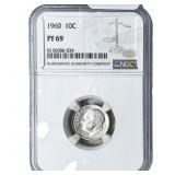 1960 Roosevelt Dime NGC PF69